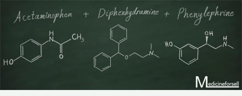 الأسيتامينوفين + ديفينهيدرامين + فينيليفرين